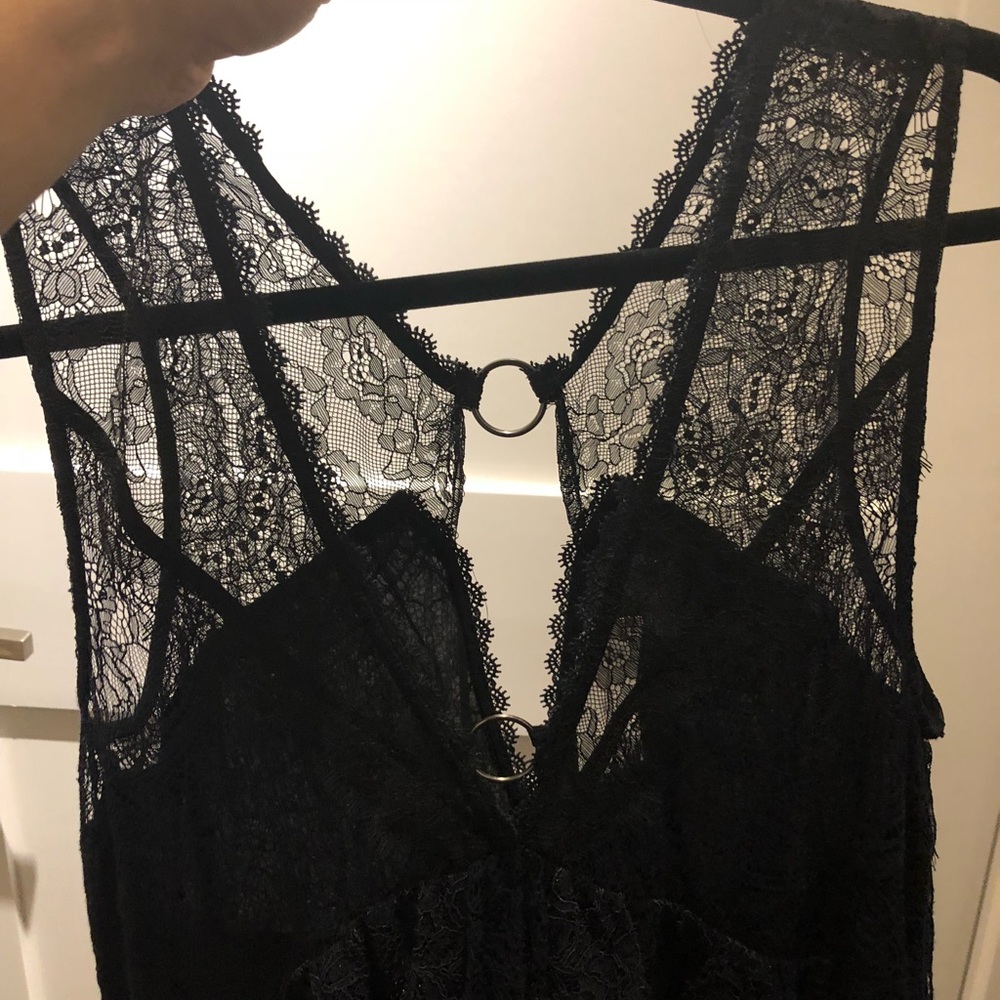 Free People - black lace Top / Dress - Small, NWT